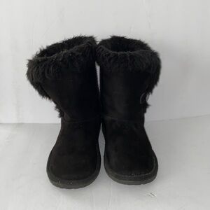 The Children’s Place Black Faux Suede and Fur Lined Boots